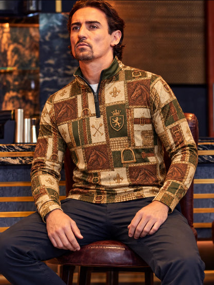 Performance-Quarter-Zip-Pullover im Reitclub-Stil