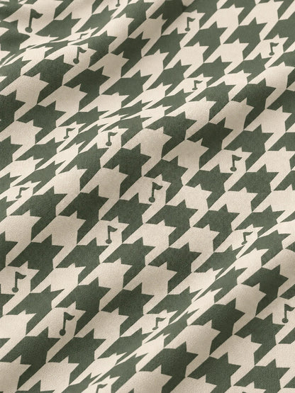 Salbeigrünes Hahnentritt-Performance-Golfpoloshirt