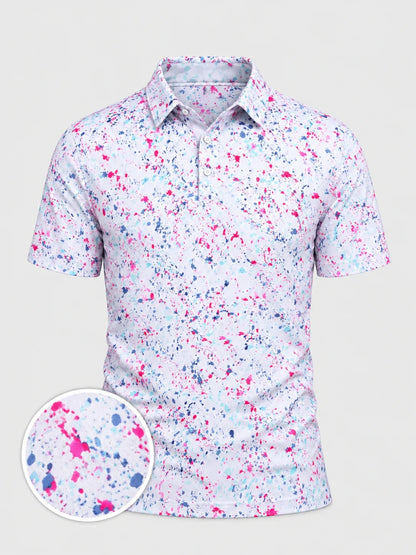 Paint Splash Performance-Golf-Poloshirt