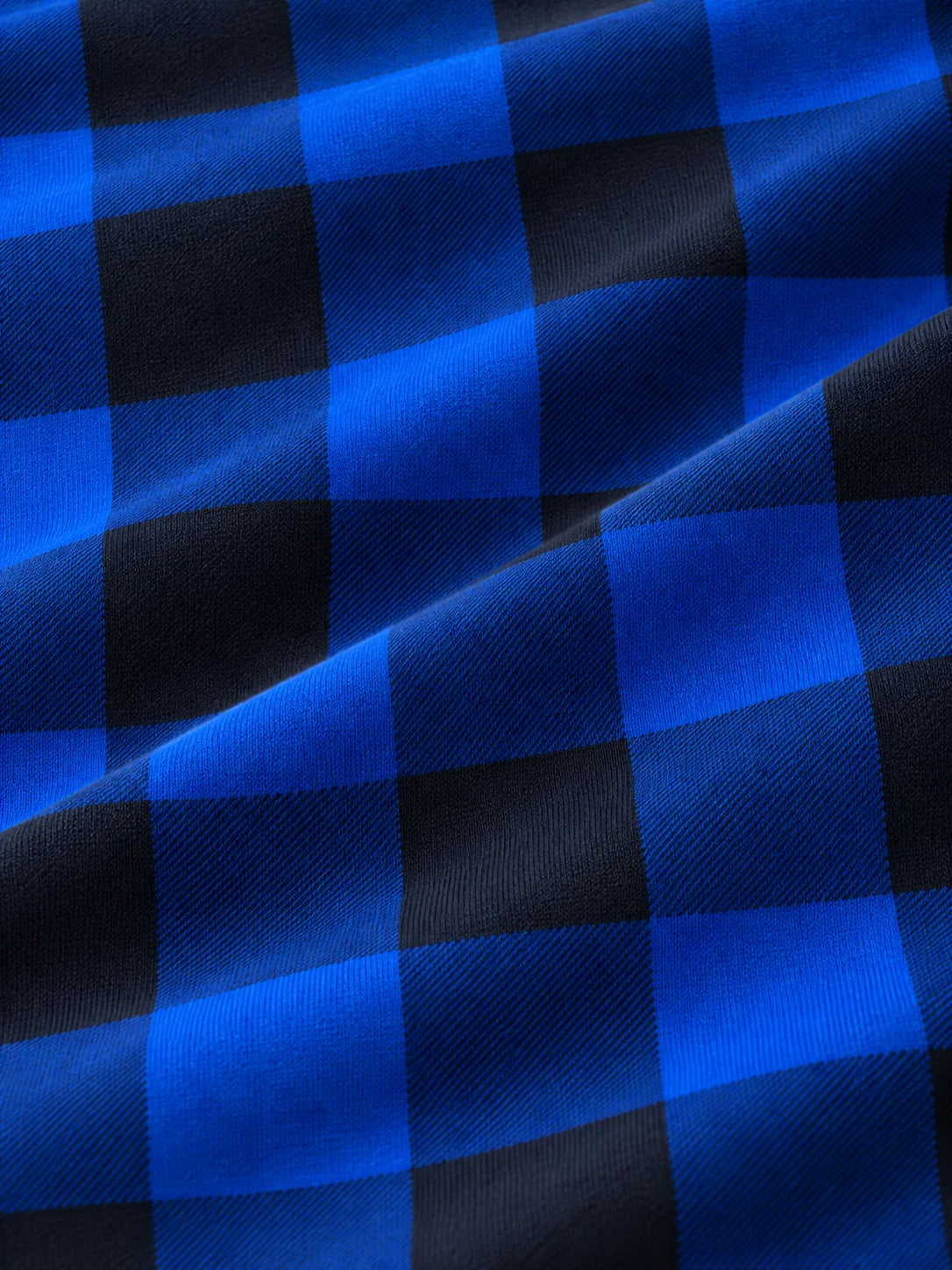 ClubBorne Golf-Pullover mit blauem Büffelkaro und Viertelreißverschluss aus Funktionsmaterial